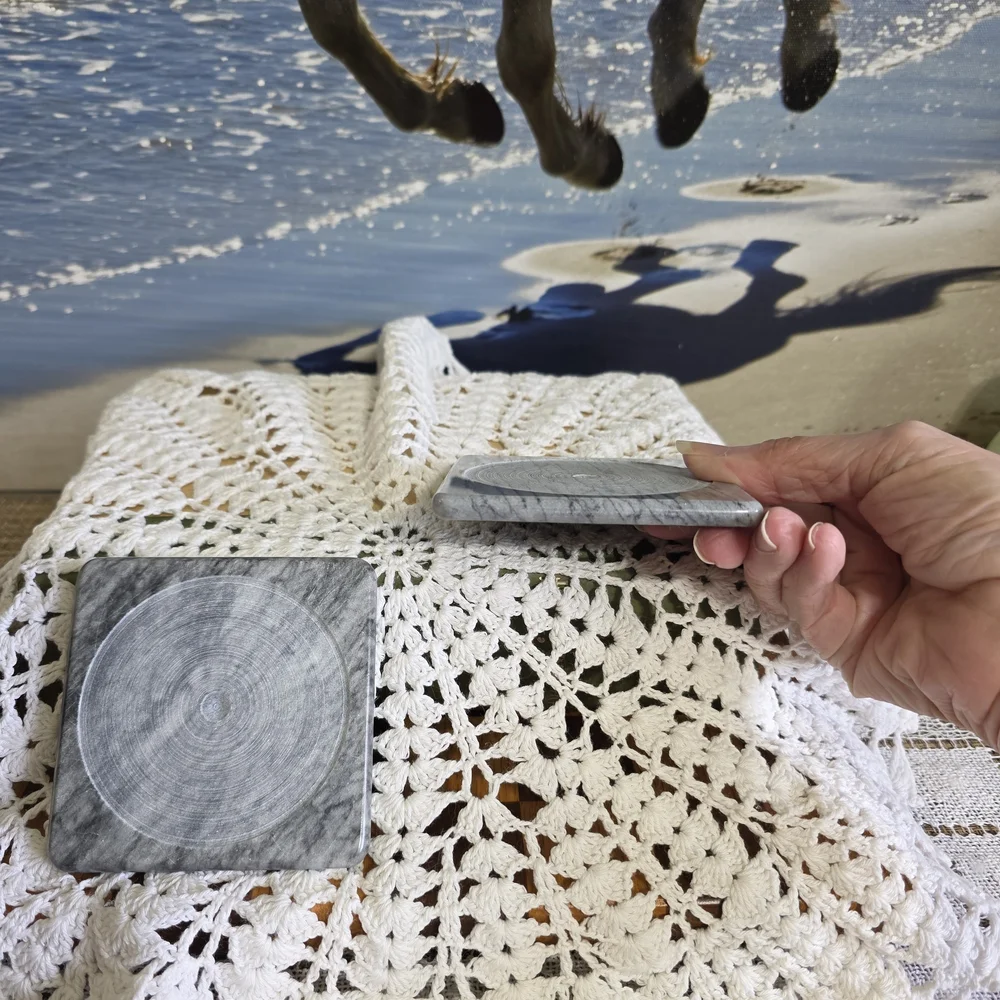 Elegant Gray Marble Coasters
